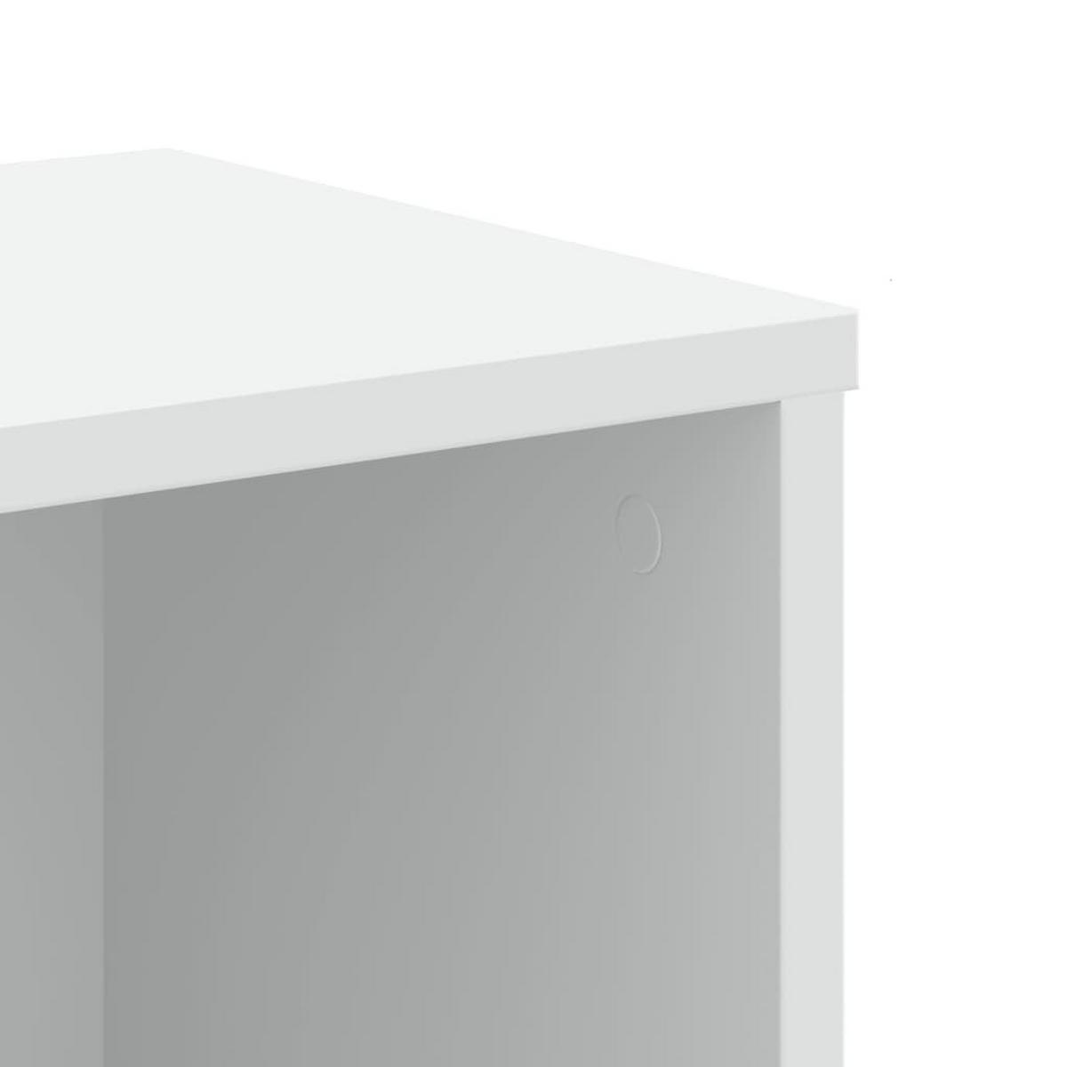 BÜCHERREGAL mit 7 Fächern 50/25/105 cm aus Holzwerkstoff Weiß - Weiß, Holz (50/105/25cm) - vidaXL