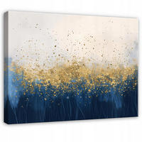 LEINWANDBILD Abstrakt Glamour Gold Modern 100x70 - Multicolor, Holzwerkstoff (100/70cm) - Wallarena