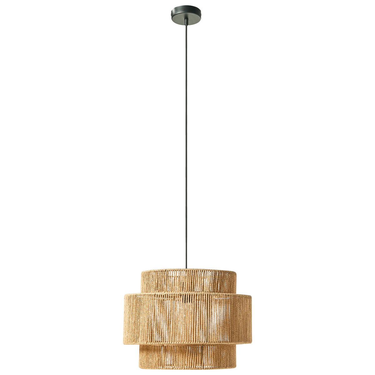 HÄNGELEUCHTE Naturfarben Wokiro - Naturfarben, Papier (40/40/87cm) - Beliani