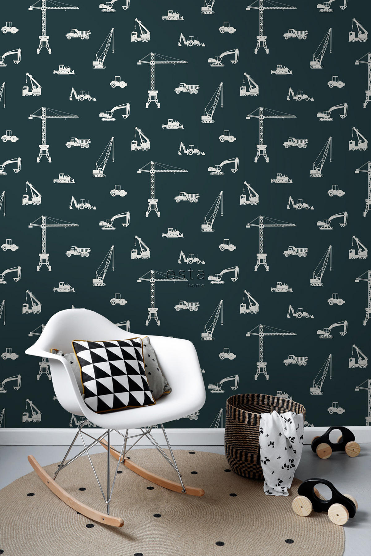 TAPETE Fahrzeuge 53 cm x 10.05 m - Blau, Papier (53/0.1cm) - ESTAhome