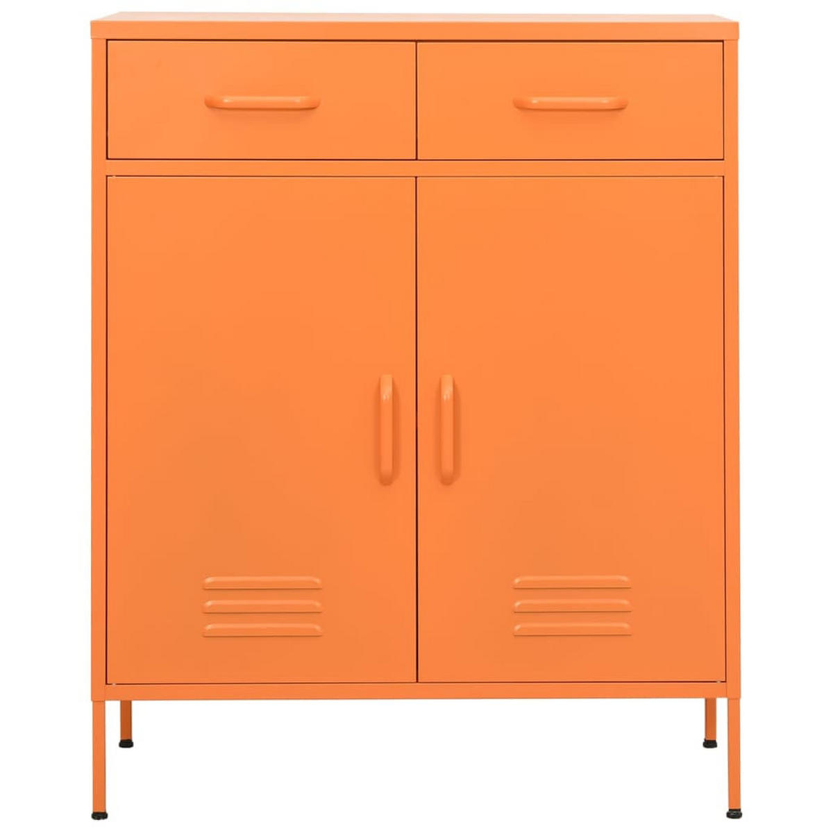 LAGERSCHRANK Orange 80/35/101,5 Cm Stahl - Orange, Metall (80/101.5/35cm) - vidaXL