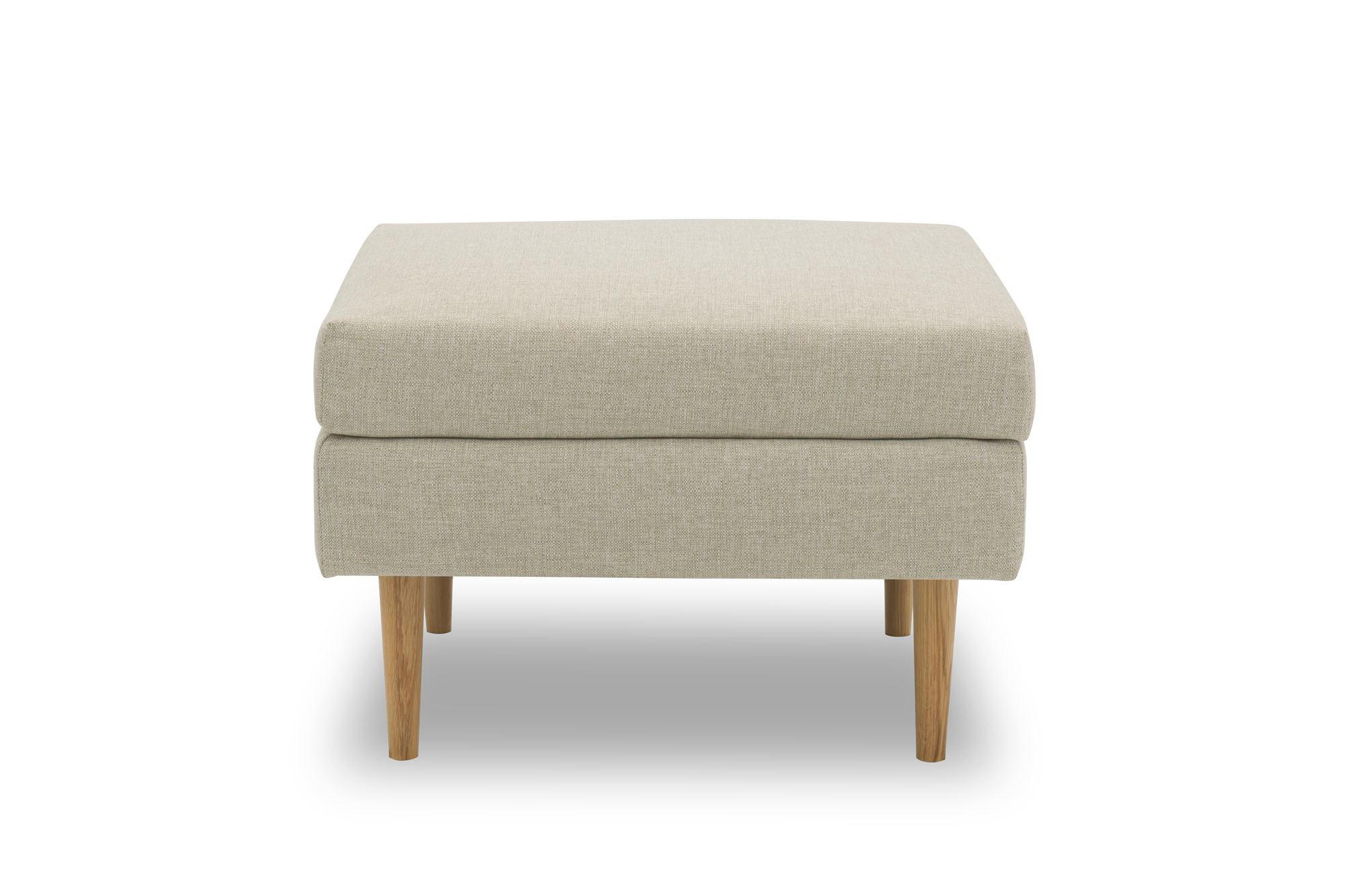 GARTENLOUNGE-HOCKER Braelyn 70x46x60 mit Outdoorbezug in sand - Sandfarben, Kunststoff (70/46/60cm) - 58aufmkessel