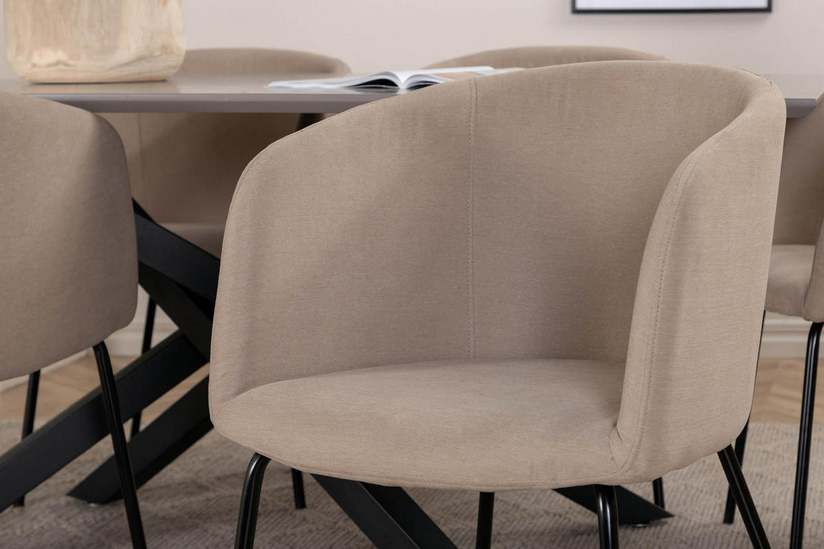 TISCHGRUPPE Beige - Beige, Holzwerkstoff (90/76/190cm) - ebuy24