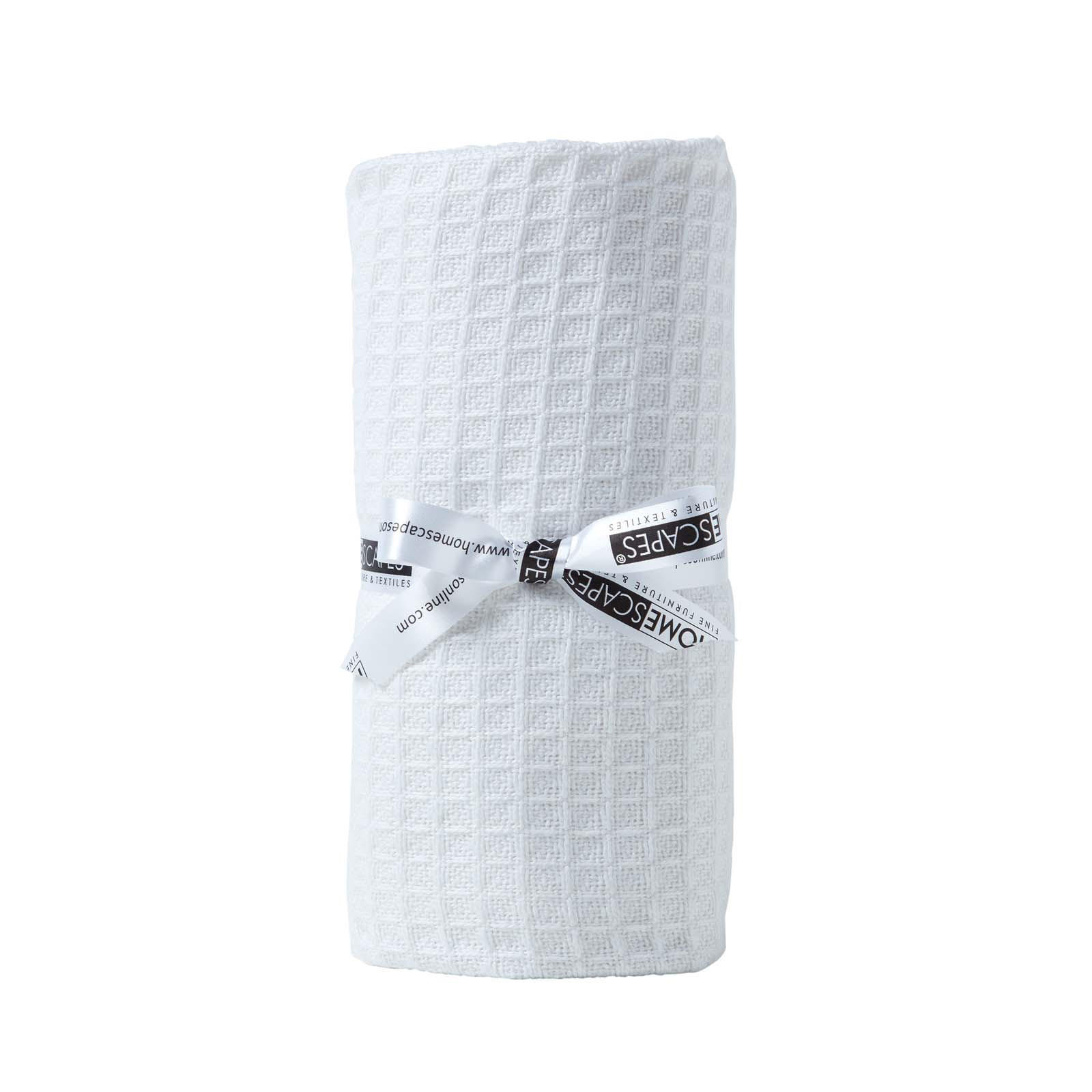 BABYDECKE Waffelpiqué 90/110 cm, Bio-Baumwolle - Weiß, Textil (90/112cm) - Homescapes