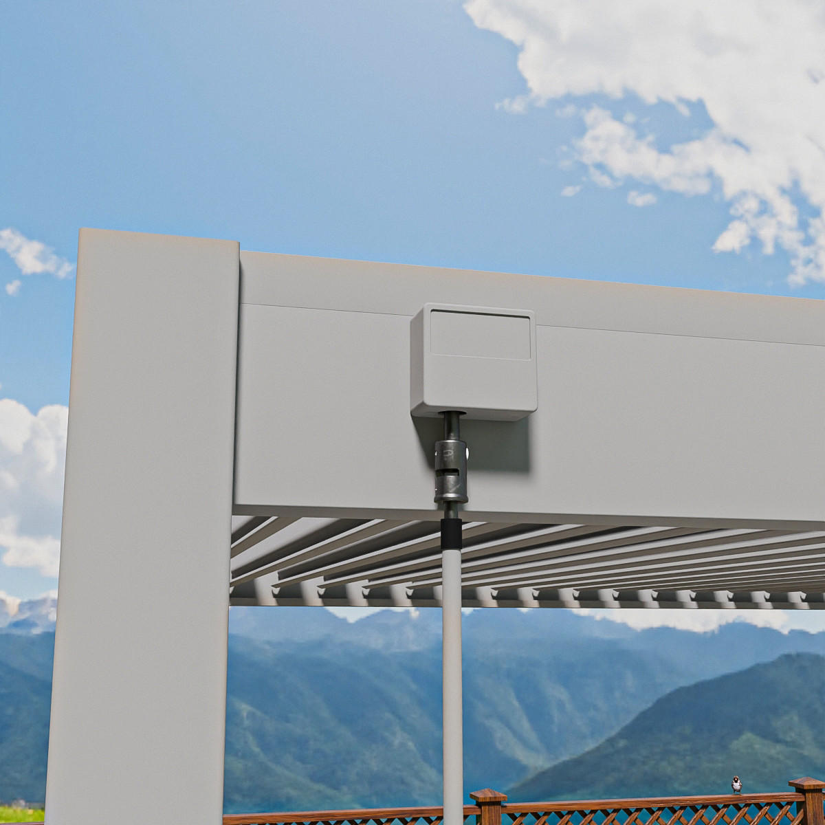 PERGOLA Trumpf Alu-Stahl Pavillon 3 x 5,3 M sand Pergola - Beige, Metall (4000/255/3000cm) - PergoLine