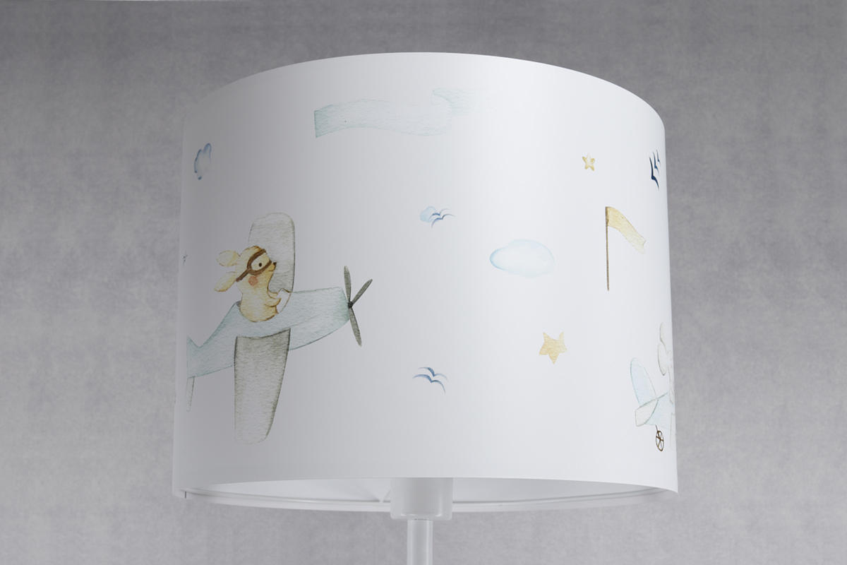 STEHLAMPE Bunt 40/30 cm - Multicolor/Weiß, Kunststoff (30/3.8/30cm) - ONZENO