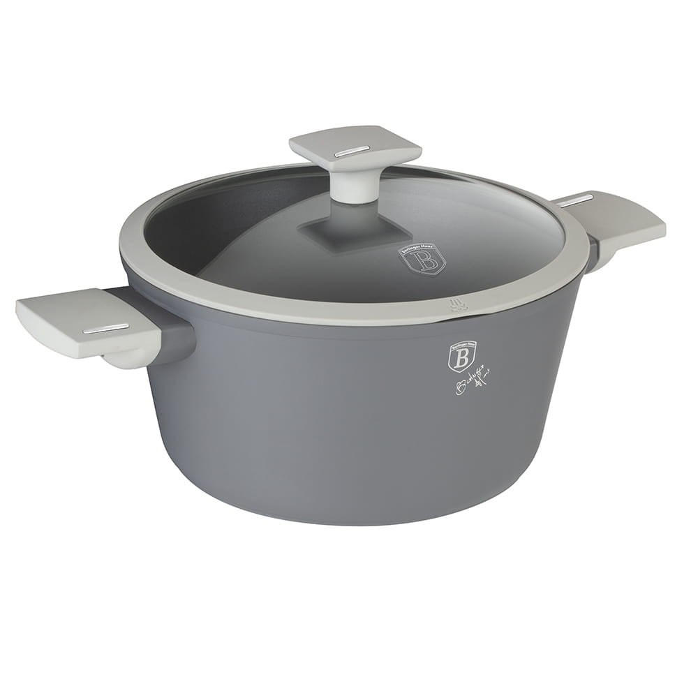 TOPF Grau 28/28/12.4 cm BH7068 - Grau, Metall (28cm) - Berlinger Haus