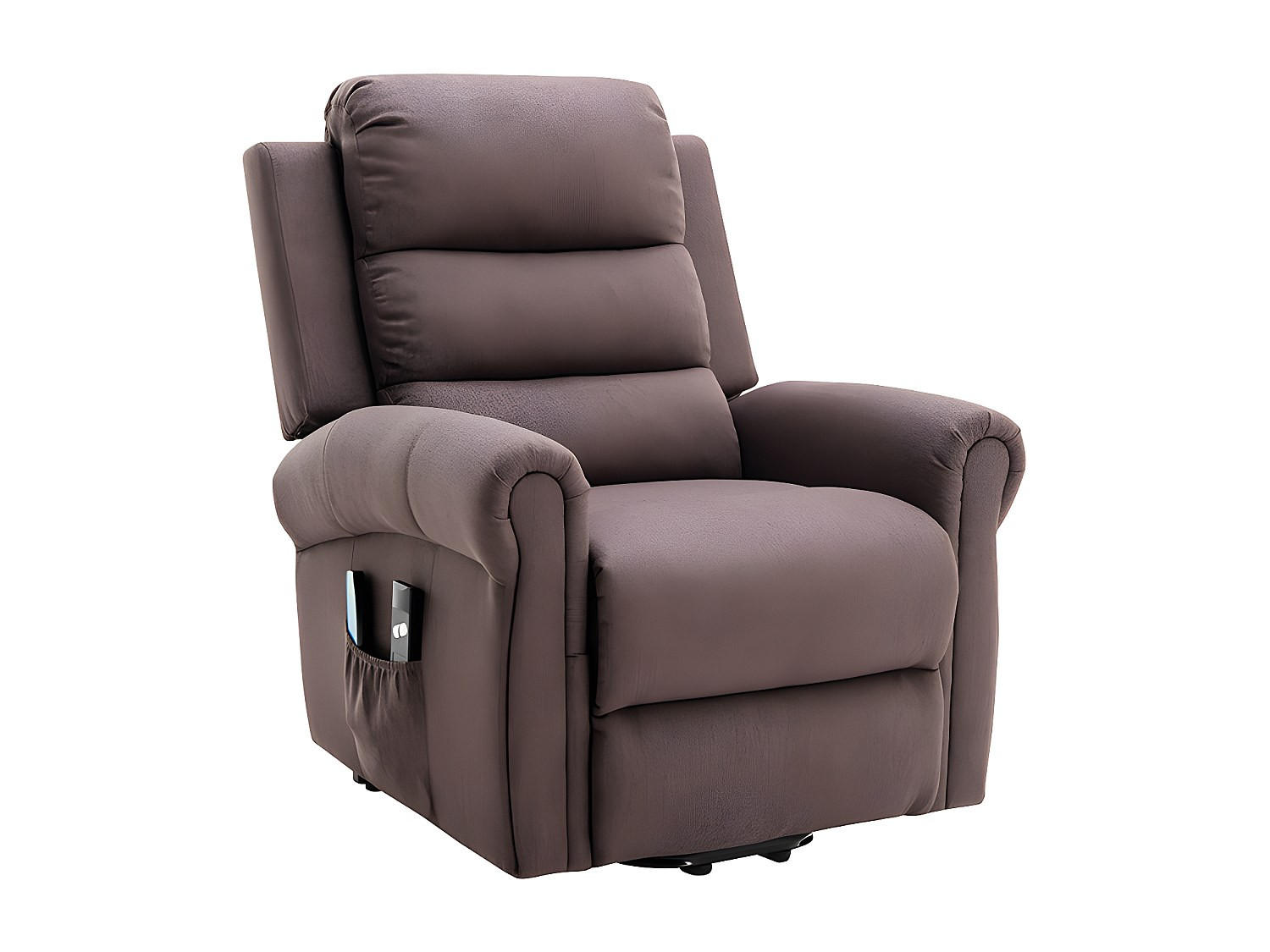MASSAGESESSEL mit elektrischer Aufstehhilfe - Stoff - Braun - LOVARI - Braun, Textil (91/107/84cm) - Vente-Unique
