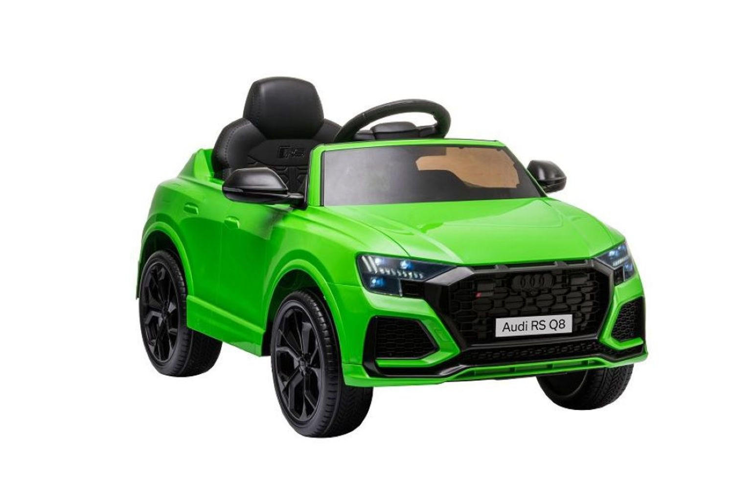 KINDER ELEKTROAUTO Audi RS Q8 grün EVA-Reifen, Kunstledersitz, Fernbedienung, Musik- und USB-Funktion - Grün, Kunststoff (101/62/51cm) - Es-Toys