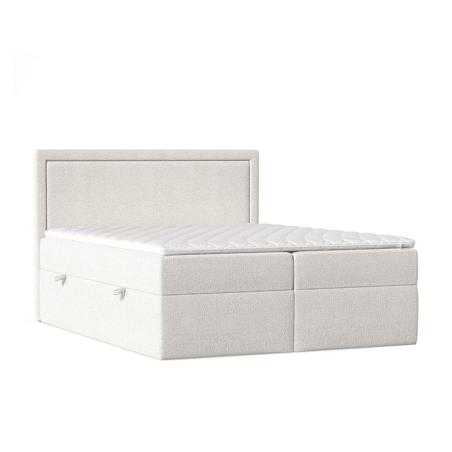 BOXBETT Jodan 200/200 cm Weiß im Baloo Stoff - Schwarz/Weiß, Holz/Holzwerkstoff (200/200cm) - AltaBeds