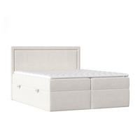 BOXBETT Jodan 200/200 cm Weiß im Baloo Stoff - Schwarz/Weiß, Holz/Holzwerkstoff (200/200cm) - AltaBeds