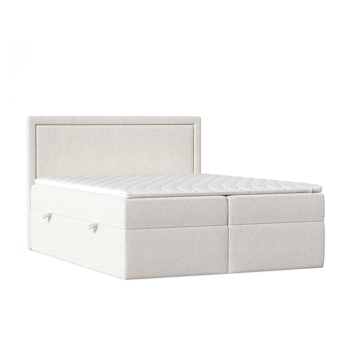 BOXBETT Jodan 200/200 cm Weiß im Baloo Stoff - Schwarz/Weiß, Holz/Holzwerkstoff (200/200cm) - AltaBeds