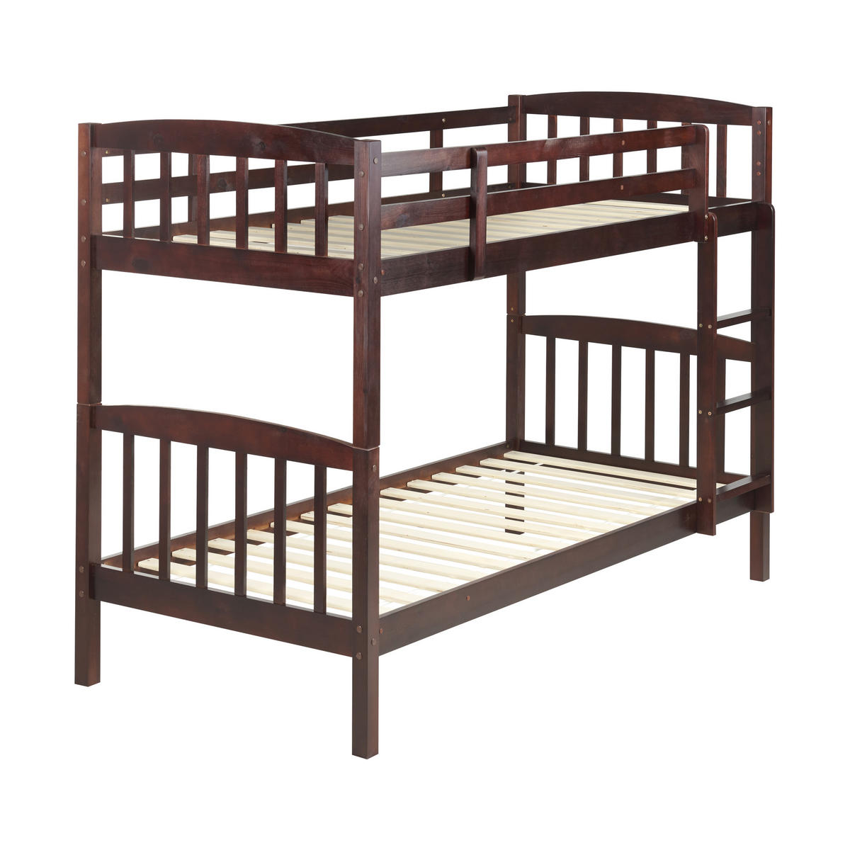 HOCHBETT Kiefernholz 90/200 cm Dunkelbraun Revin - Braun, Holz (90/200cm) - Beliani