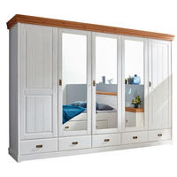 KLEIDERSCHRANK Savona-69 - Weiß, Holz (315/217/62cm) - Lomado