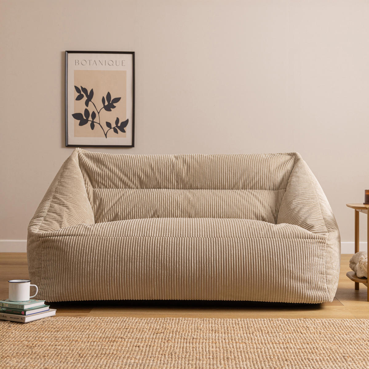 SITZSACK Sofa Cecilia Cord - Beige, Textil (160/70/93cm) - icon