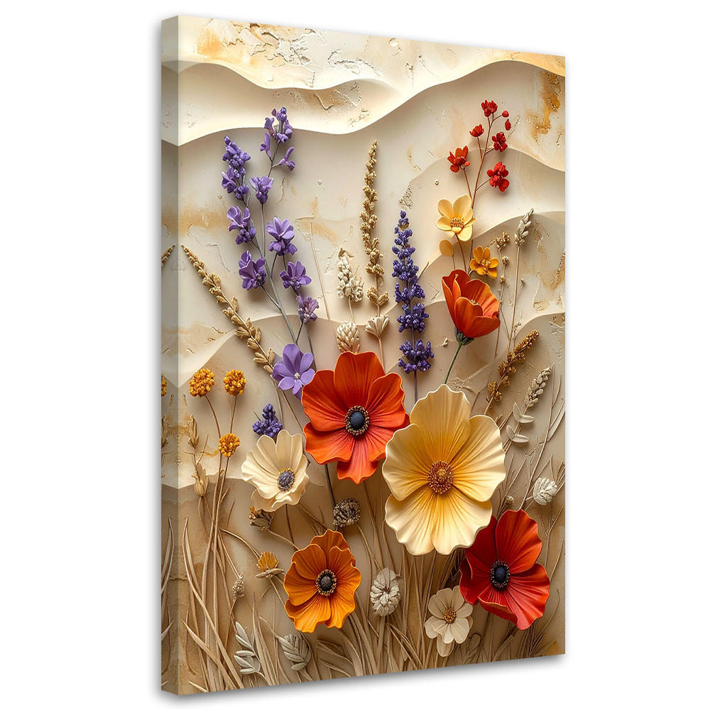 LEINWANDBILDER, Blumen - Multicolor, Textil (20/30cm) - Feeby