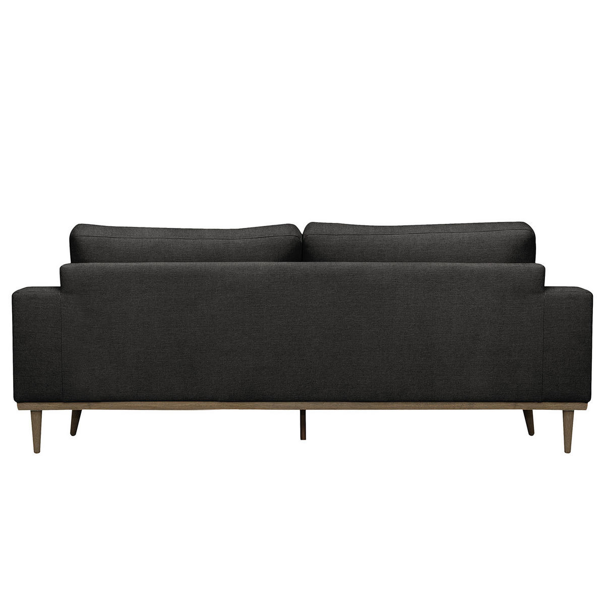 2-SITZER SOFA - Eichefarben/Schwarz, Eichenholz/Textil (197/81/88cm) - home24
