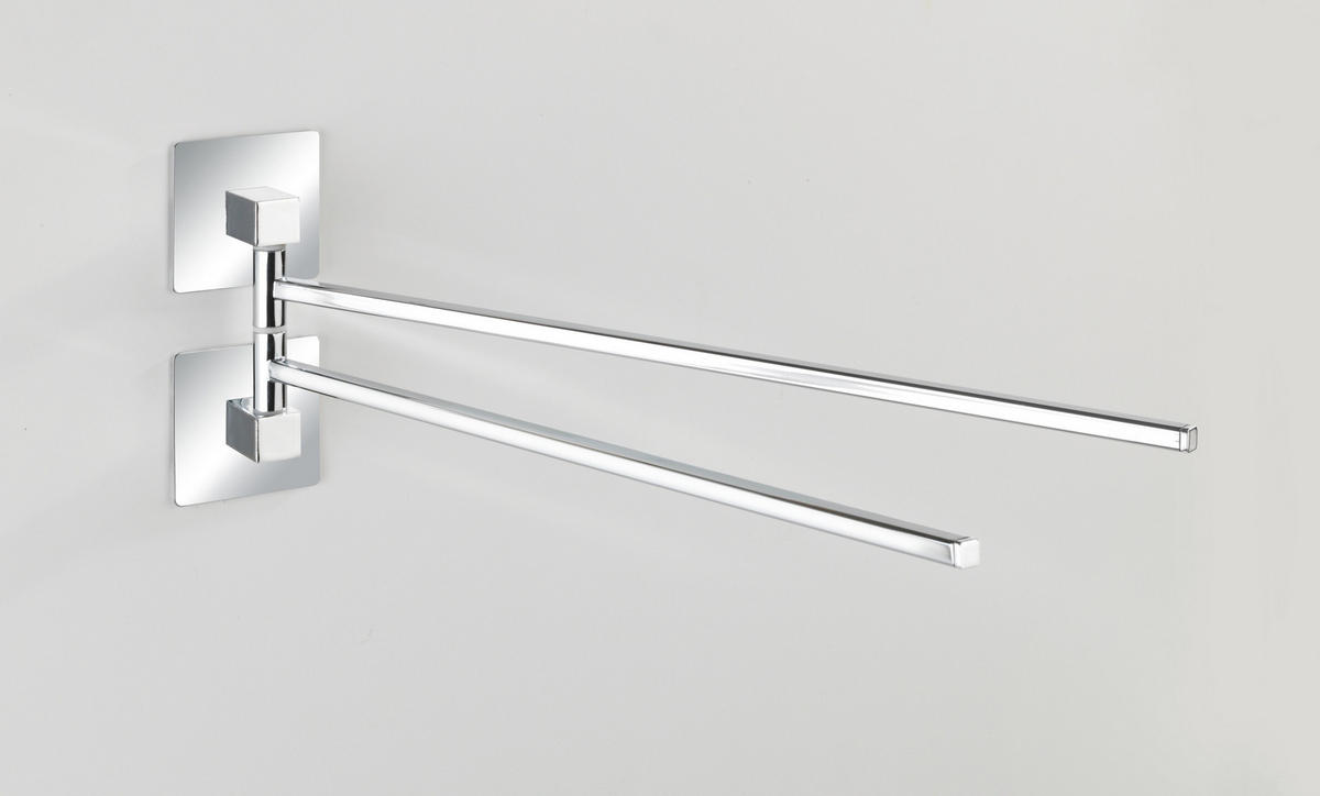 HANDTUCHHALTER Quadro - Silberfarben, Metall (6.5/14.5/40cm)