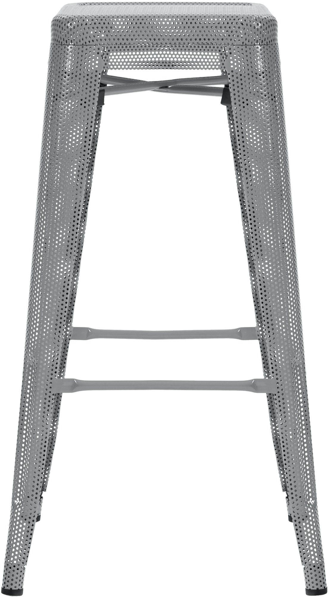 BARHOCKER Metall silber - Silberfarben, Metall (43/77/43cm) - CLP