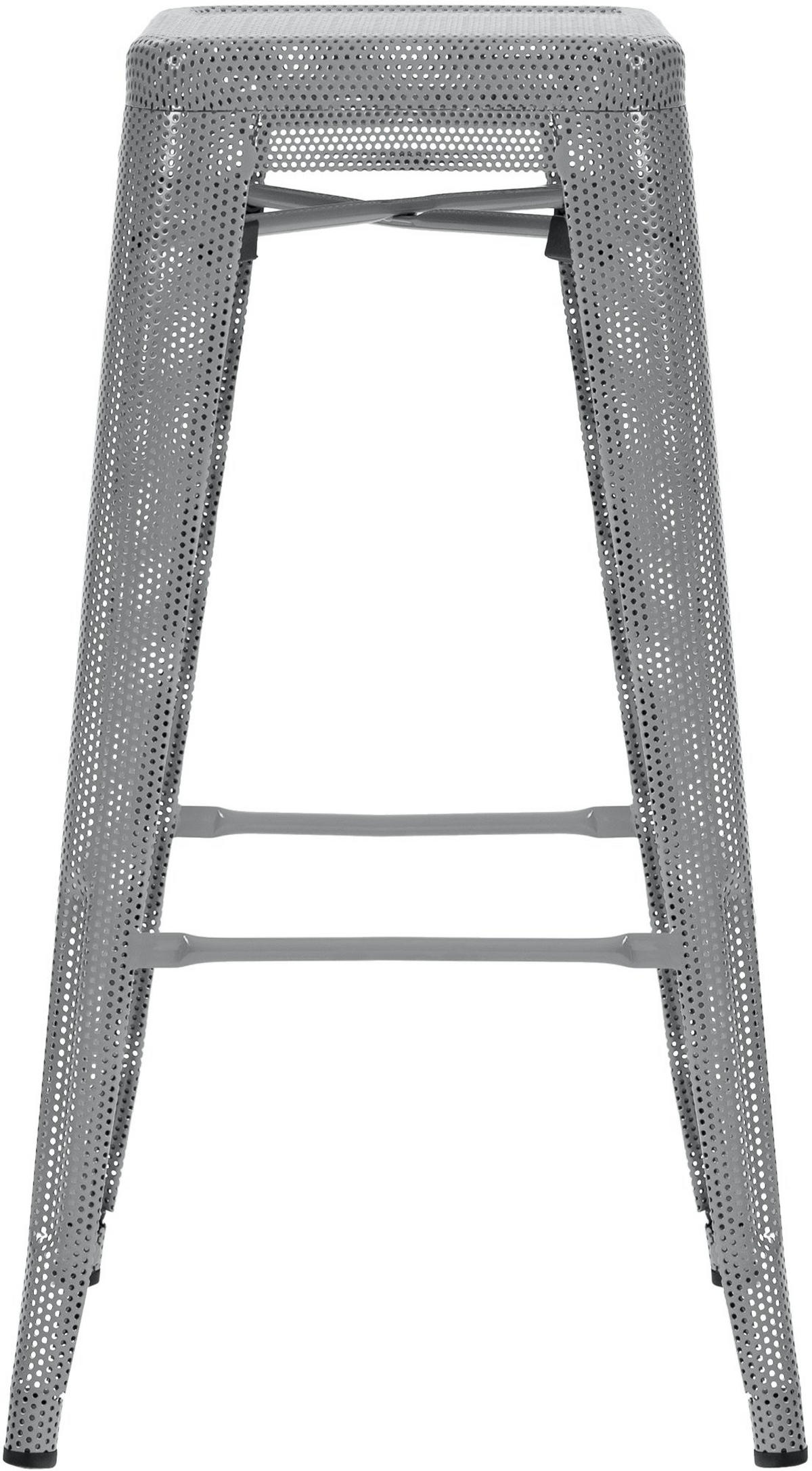 BARHOCKER Metall silber - Silberfarben, Metall (43/77/43cm) - CLP