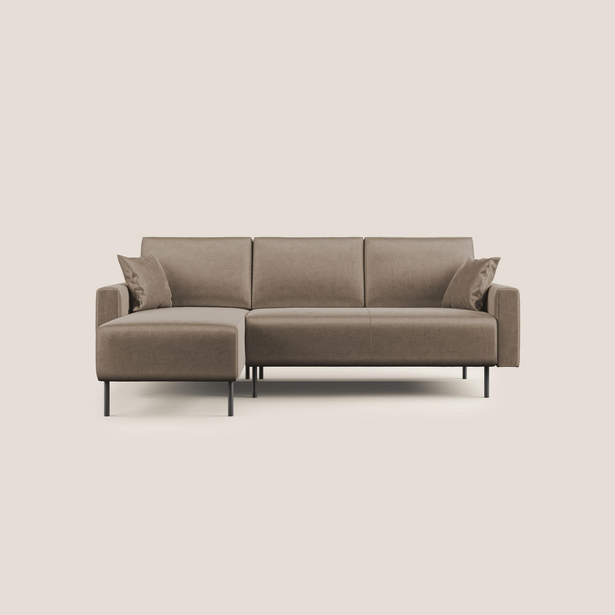 ECKSOFA Arthur - Braun, Textil (224/91cm) - Divani.store