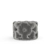 POUF Cosimo Grau Chenille - Schwarz/Grau, Holz/Holzwerkstoff (60/40/60cm) - Maison de Reve