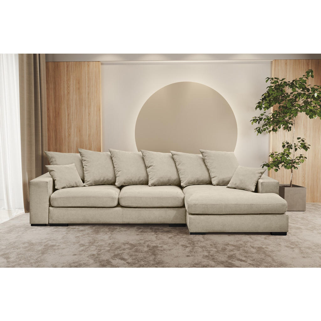 Thumbnail - Kaiser Möbel Ecksofa, Sand, Holz, L-Form, 285x155 cm, Wohnzimmer, Sofas & Couches, Wohnlandschaften, Ecksofas