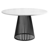 ESSTISCH ausziehbar Cone 120 - Schwarz/Weiß, Holzwerkstoff/Metall (120/120/76cm) - MIRJAN24