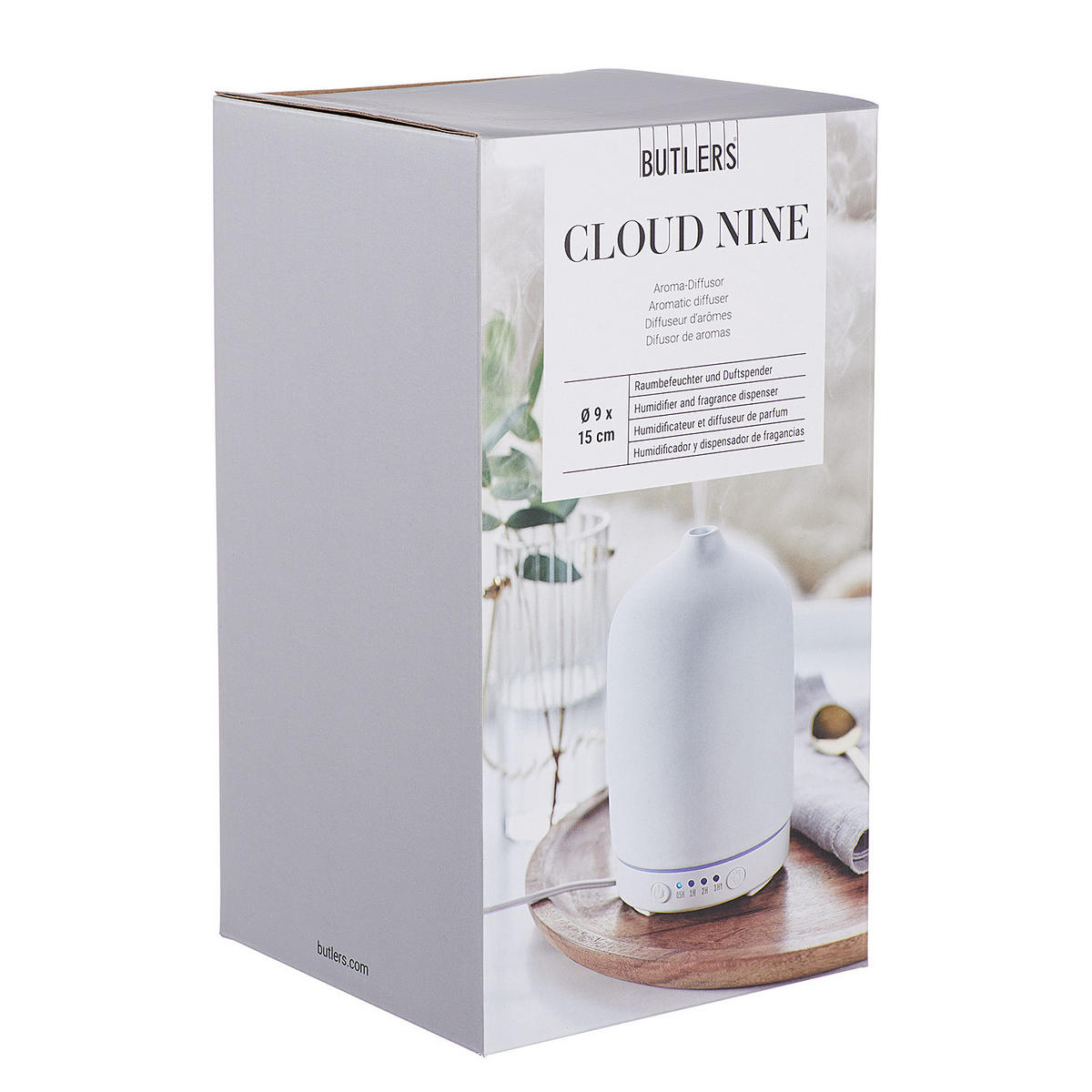 AROMA-DIFFUSER Cloud Nine - Weiß, Keramik (9/16/9cm) - Butlers