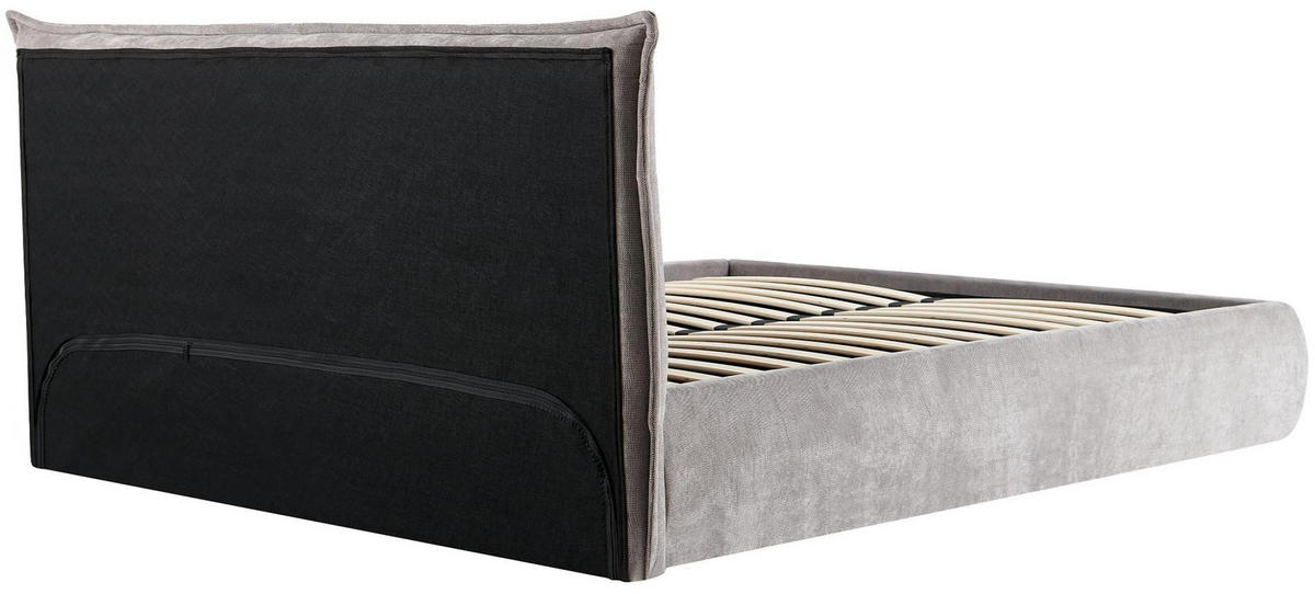 POLSTERBETT 160 cm/200 cm cm Stoff Grau - Grau, Textil (178/220cm) - CLP