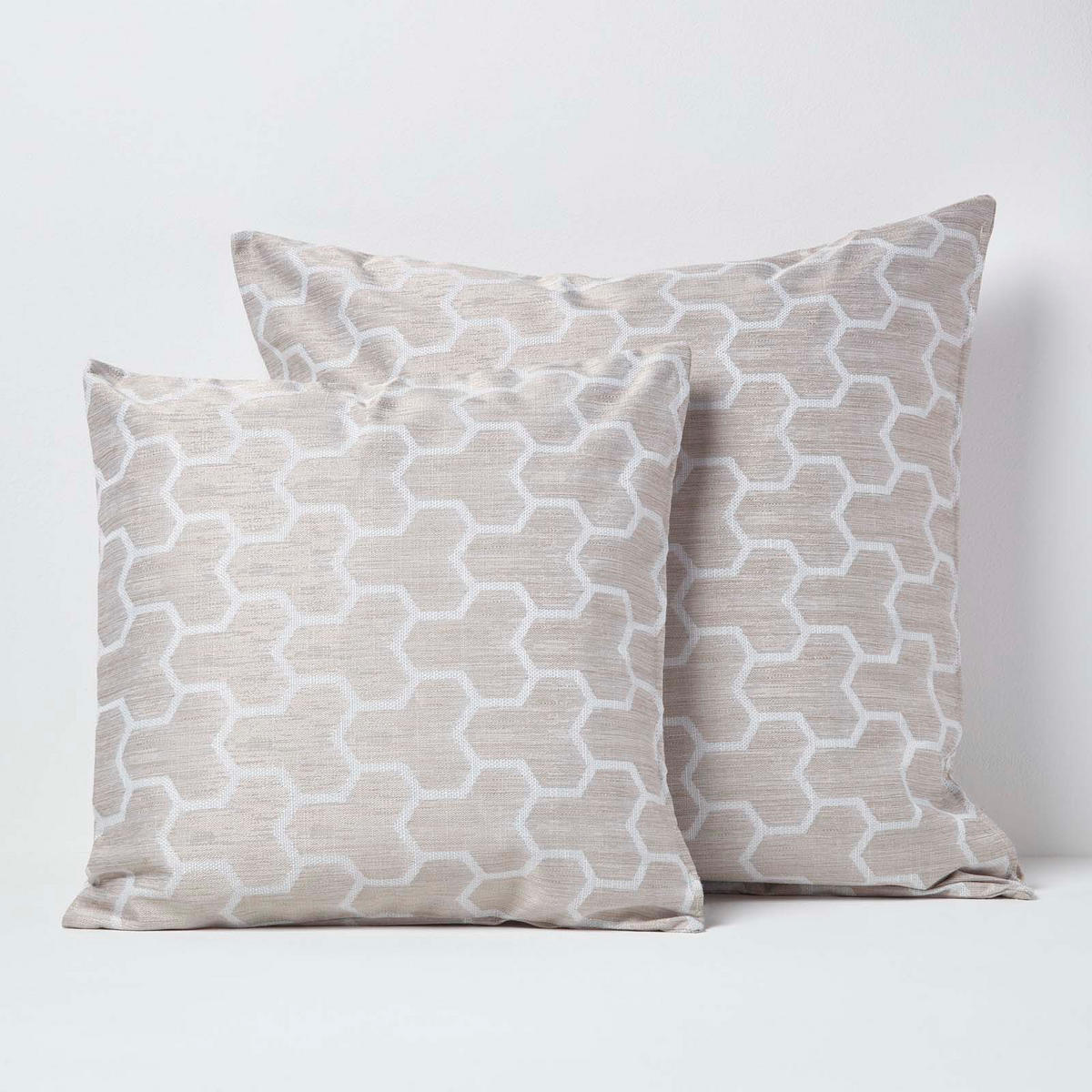 KISSENHÜLLE Jacquard geometrisch 45/45 cm - Naturfarben, Textil (45/45cm) - Homescapes