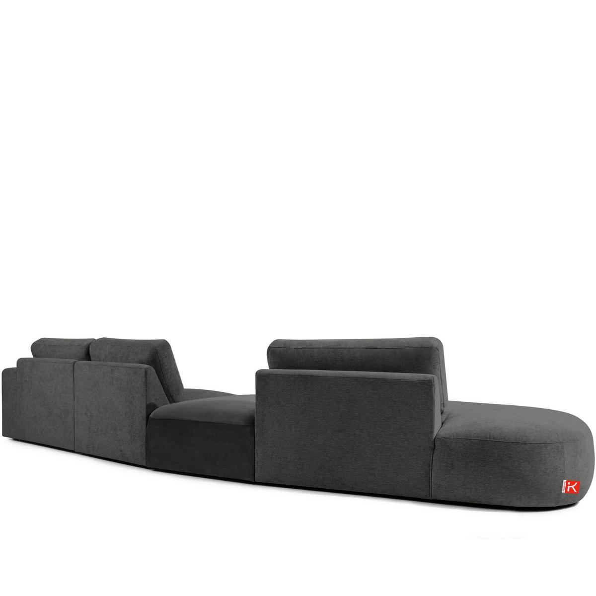 5-SITZER ECKSOFA ZUCCO Chenille links, Anthrazit - Anthrazit, Textil (430/84/105cm) - KONSIMO®