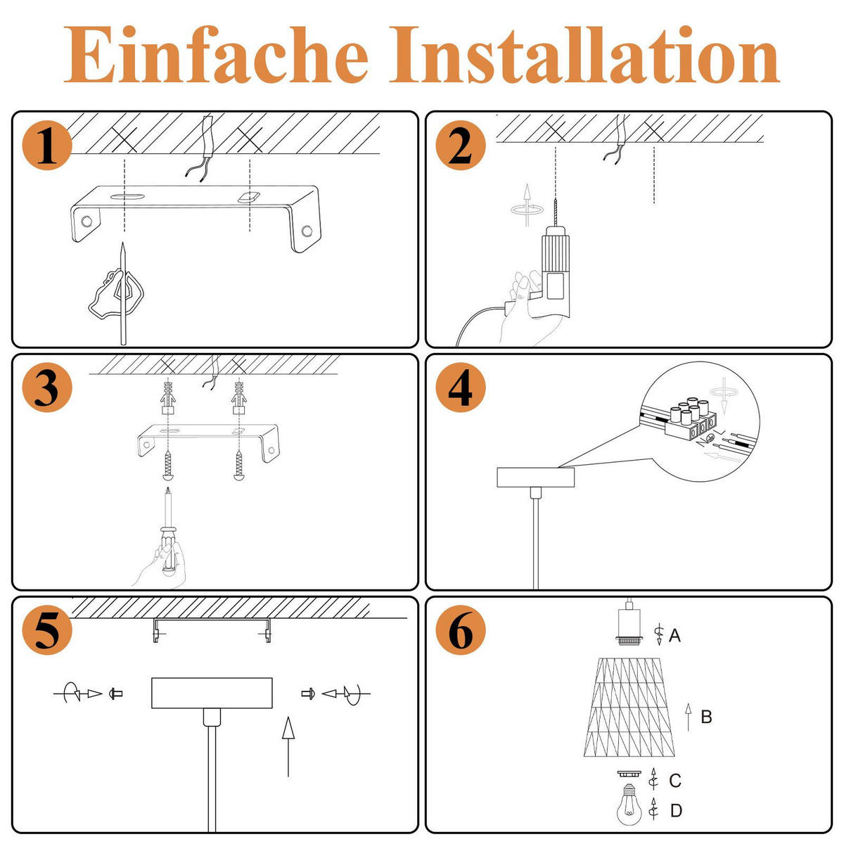 PENDELLEUCHTE AUGSBURG Ⅲ 18/10/120 cm - Schwarz, Metall (18/10/120cm) - Nettlife