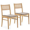 STUHL-SET 2 Vilma Eichenfarbe, Massivholz - Honigeiche, Holz (45/83/54cm) - VS Venta-stock