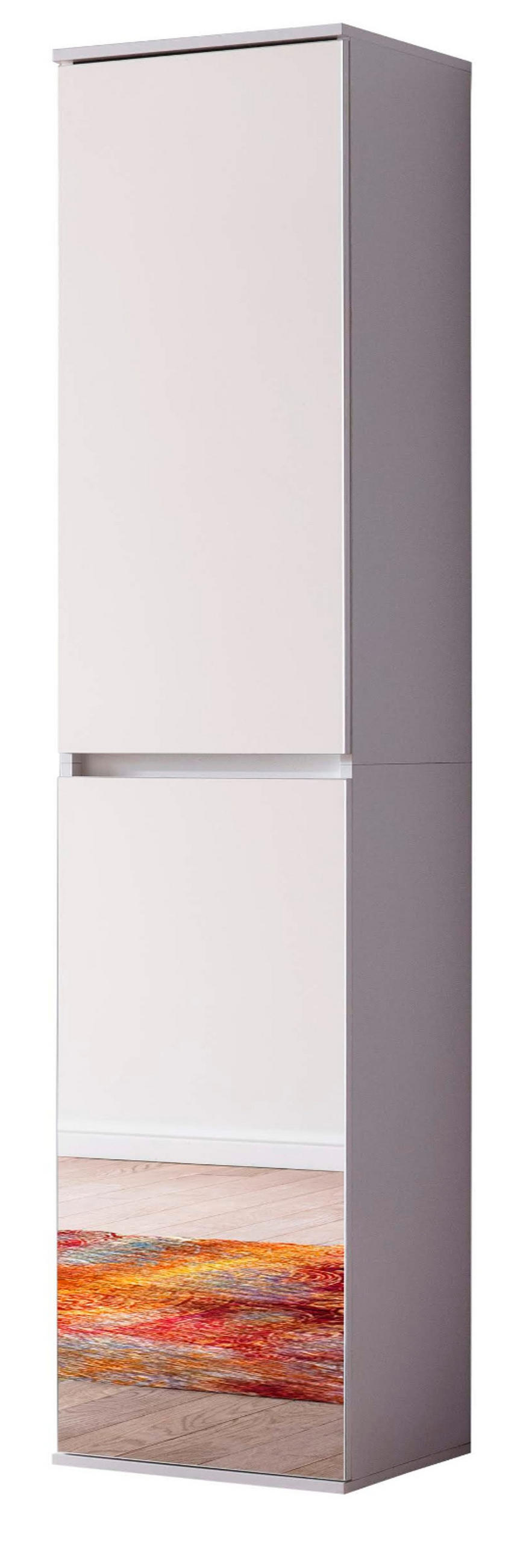 GARDEROBENSCHRANK weiß 37 x 191 cm, Schuhschrank mit Spiegeltüren - Weiß, Glas/Holzwerkstoff (37/191/34cm) - Top.Furn