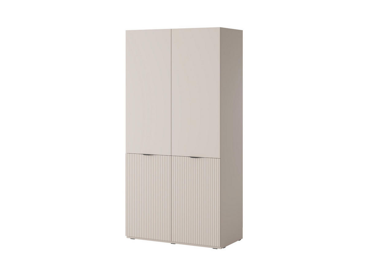 DREHTÜRENSCHRANK ATELIO 202/200/51 cm Modern Kleiderschrank 4-türig Kaschmir - Kaschmir, Holzwerkstoff (202/200/51cm) - MASSENO