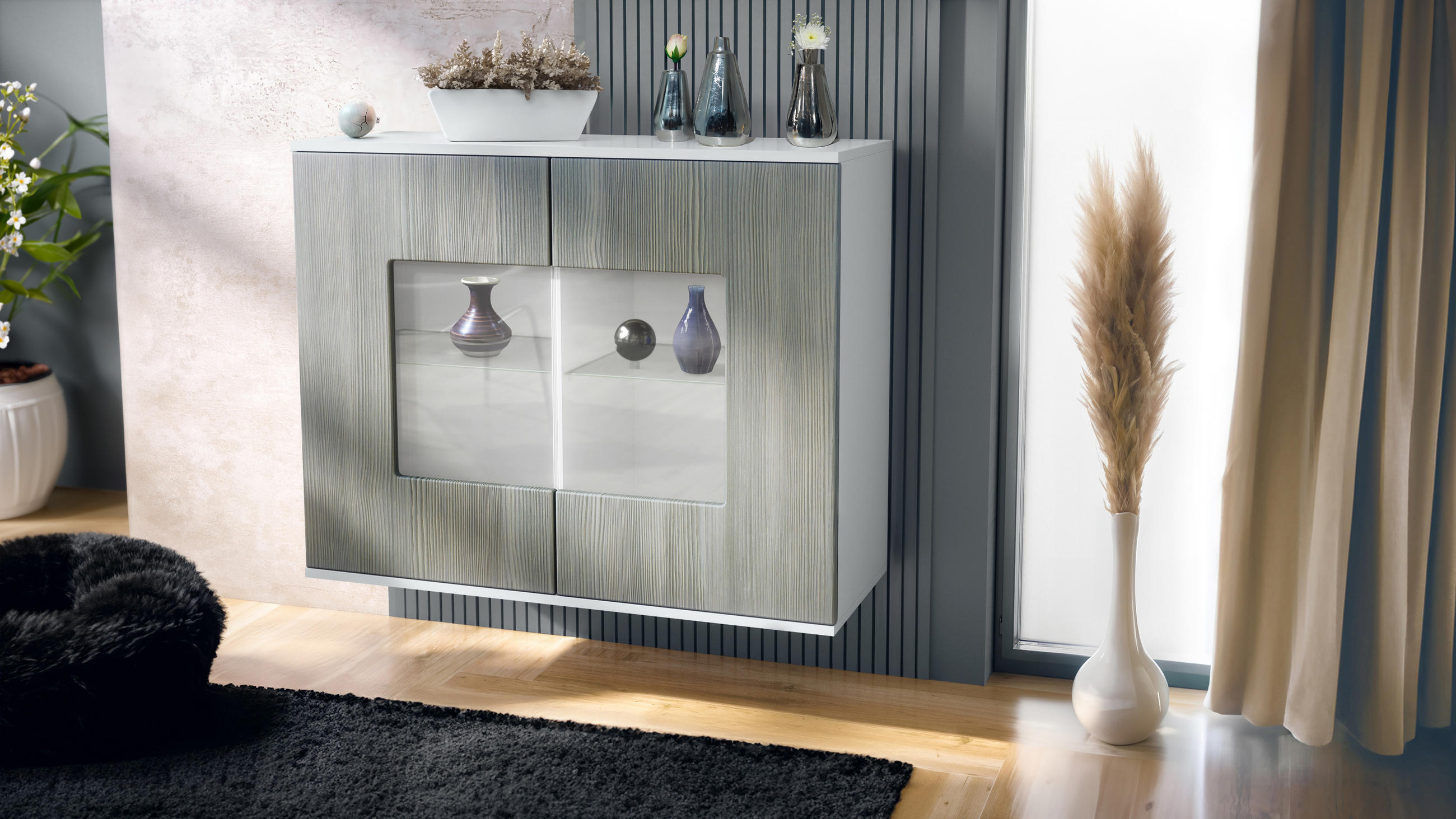 KOMMODE Grömitz Avola-Anthrazit - Anthrazit, Holzwerkstoff (92.5/73.5/35cm) - Vladon