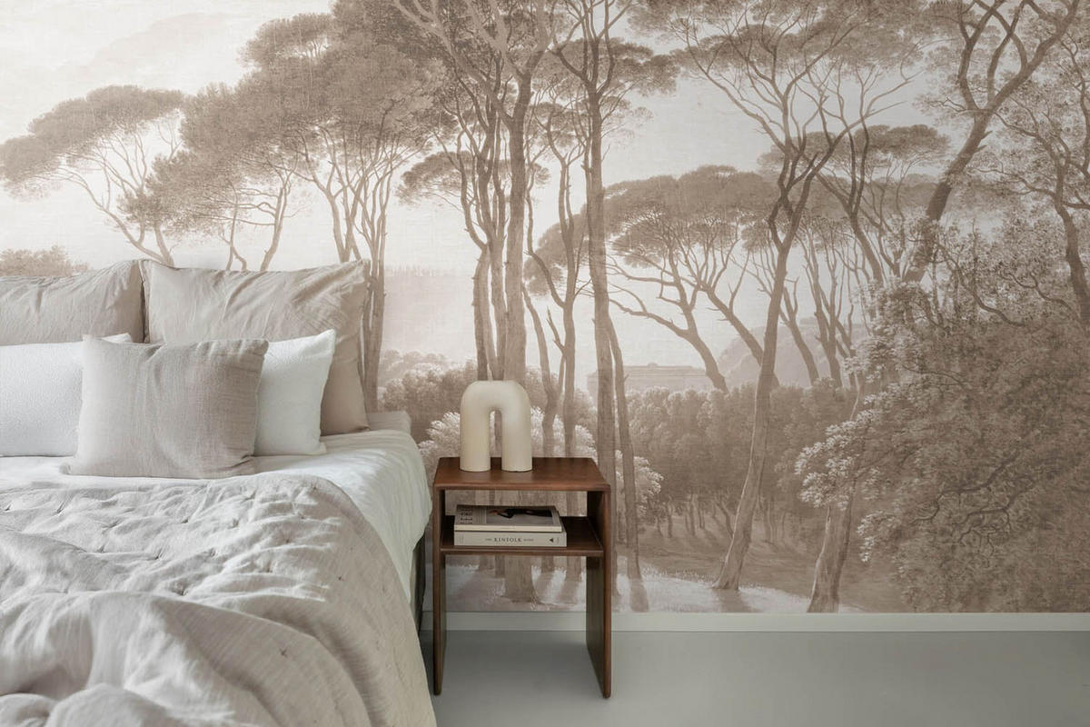 FOTOTAPETE italienische Landschaft 4 x 2.79 m - Beige, Papier (400/279cm) - ESTAhome
