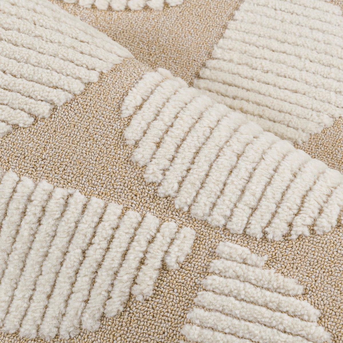 TEPPICH Beige Geometrisch, Moderne 160 x 230 cm - Ecru/Beige, Textil (160/230cm) - Mazovia