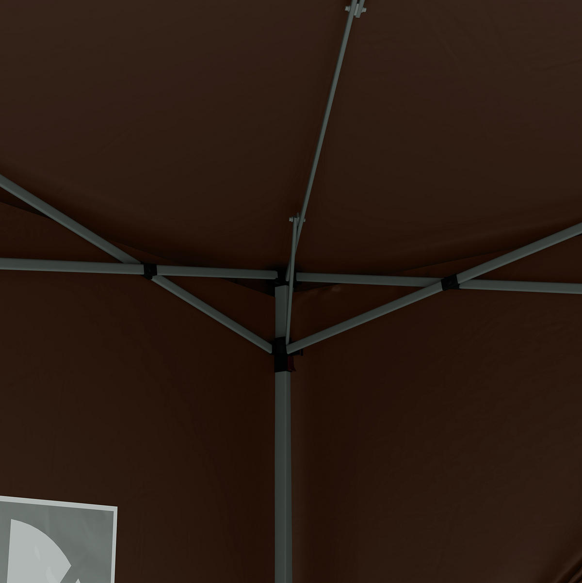 PAVILLON 295/295/258 cm mit 4 Seitenteilen, UV-Schutz und Tragetasche, Coffee - Braun, Textil (295/258/295cm) - Redom