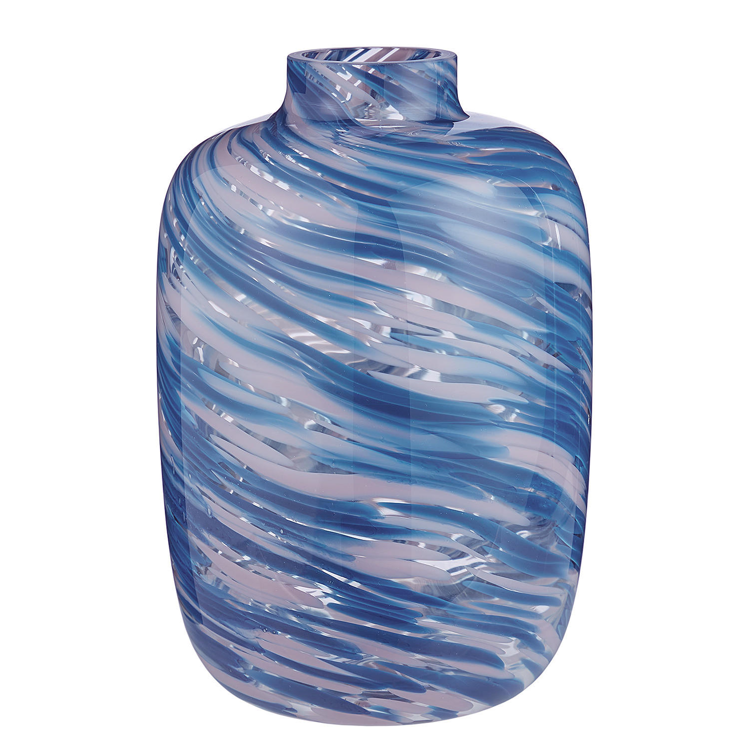 VASE Swirl - Blau/Pink, Glas (27cm) - BUTLERS
