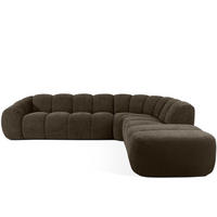 ECKSOFA RECHTS FLAVA, Braun - Braun, Holz/Holzwerkstoff (310/274cm) - KONSIMO®