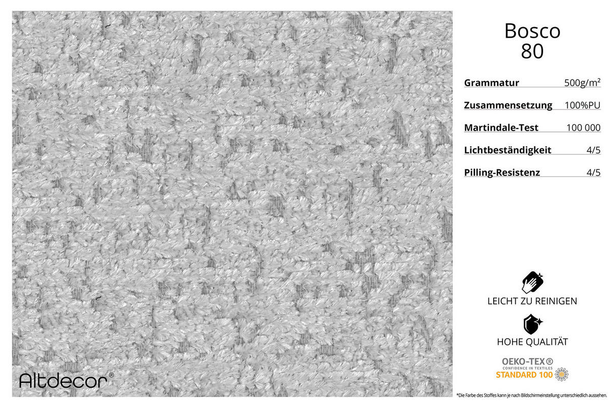 ECKSOFA Ottomane Links MARI-L2 - 328x171x79 cm Grau Tissu - Schwarz/Grau, Holzwerkstoff/Kunststoff (328/171cm) - ALTDECOR
