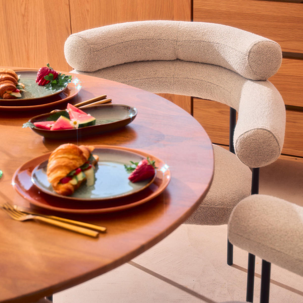 ESSZIMMERSTUHL - Ecru - 2er-Set - Ecru, Textil (68/80/62cm) - Drawer