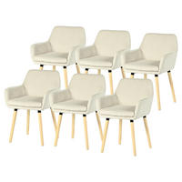 ESSZIMMERSTUHL 6er Set in Beige mit Cord-Optik - Beige, Textil (54/77/53cm) - Meubles Cosy