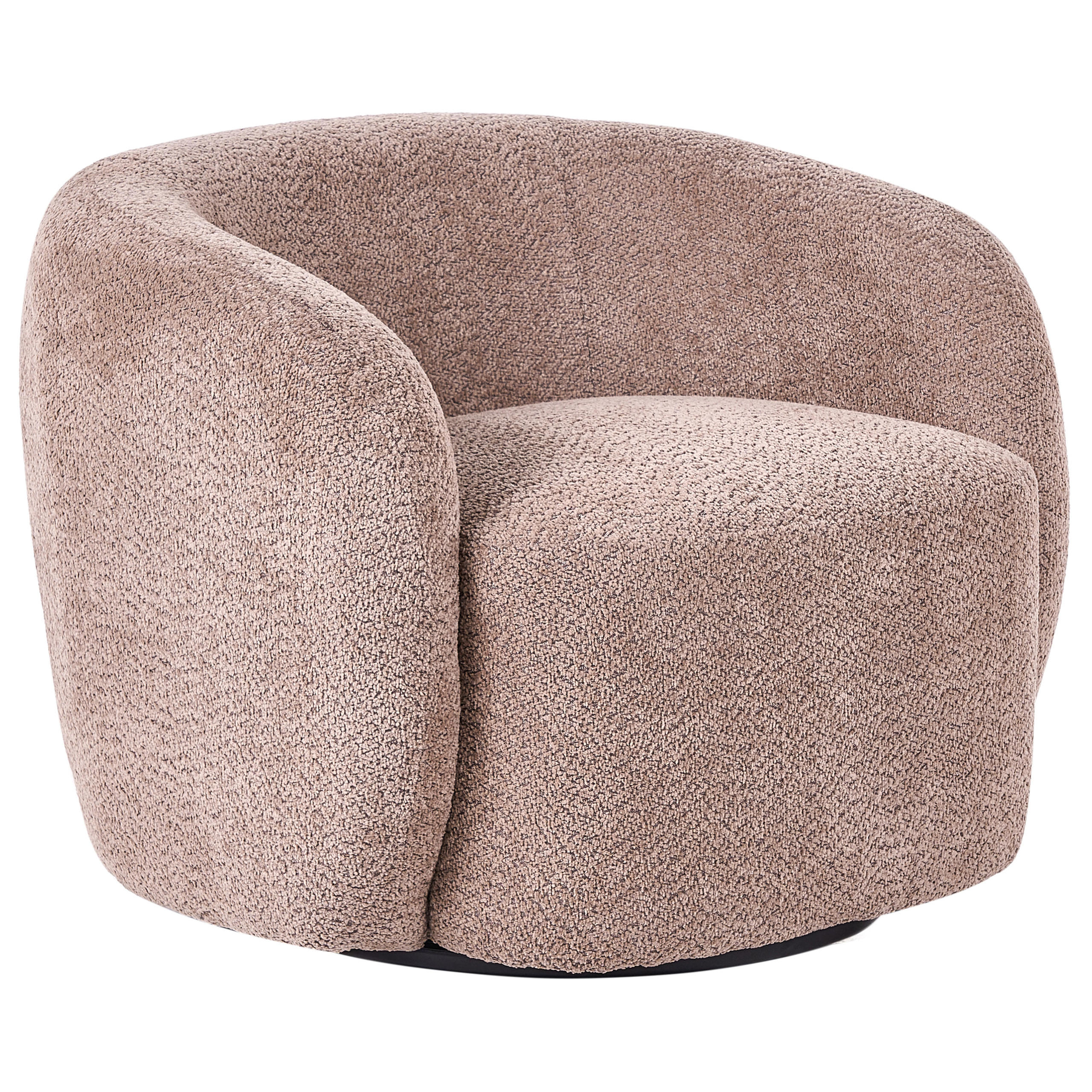 DREHSESSEL drehbar Stoff Taupe Tore - Taupe, Textil (85/67/80cm) - Beliani