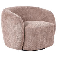 DREHSESSEL drehbar Stoff Taupe Tore - Taupe, Textil (85/67/80cm) - Beliani