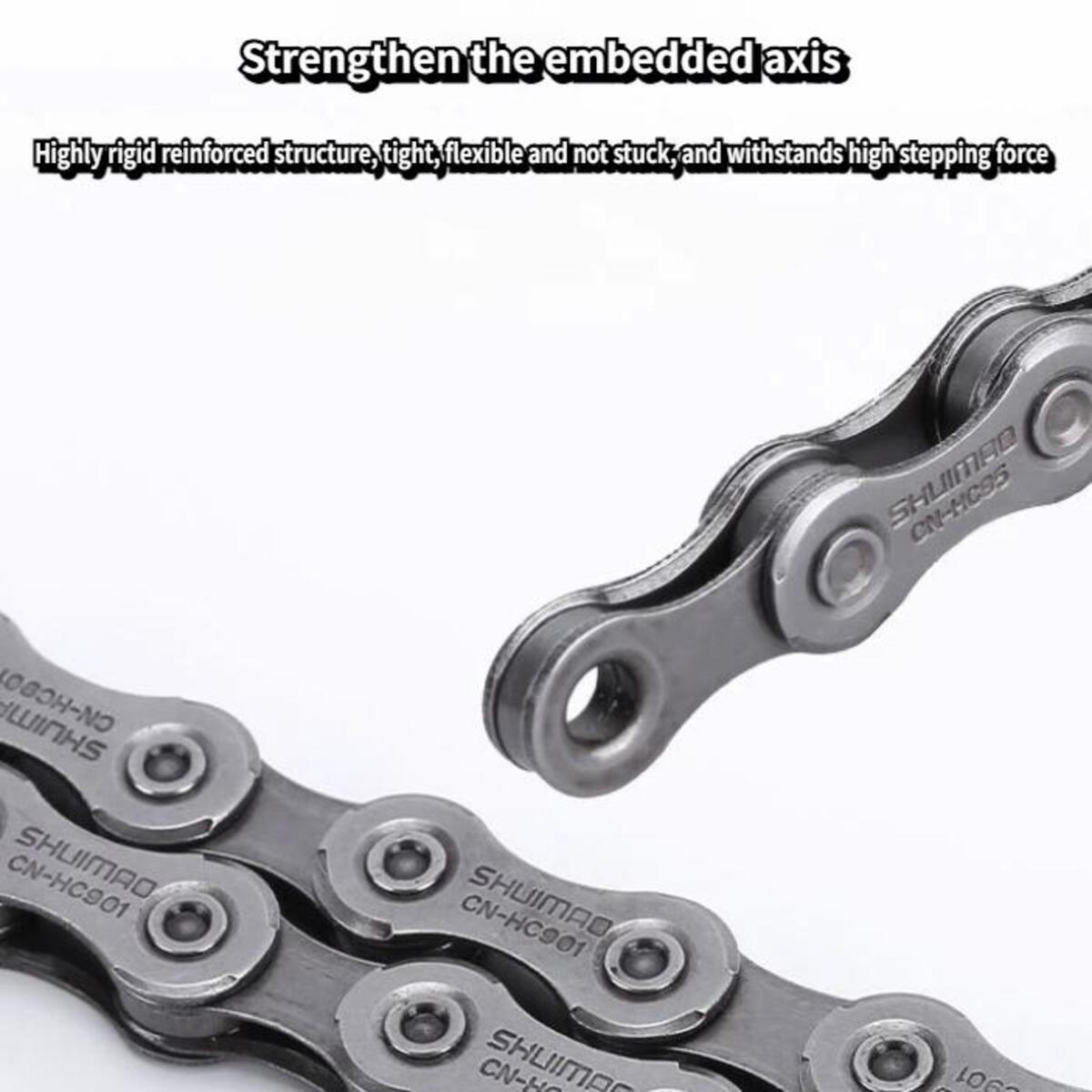 FAHRRADKETTE 10-Fach Mountainbikes, Rennräder und Kettenschaltungen mit Kettenschlössern - Grau, Metall (7/1/21cm) - Authentics