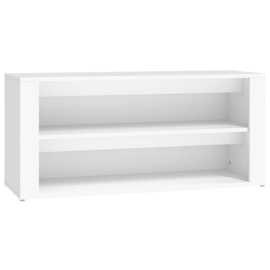 SCHUHREGAL Weiss 100/35/45 Cm Holzwerkstoff - Weiß, Holzwerkstoff (100/45/35cm) - vidaXL
