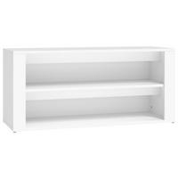 SCHUHREGAL Weiss 100/35/45 Cm Holzwerkstoff - Weiß, Holzwerkstoff (100/45/35cm) - vidaXL